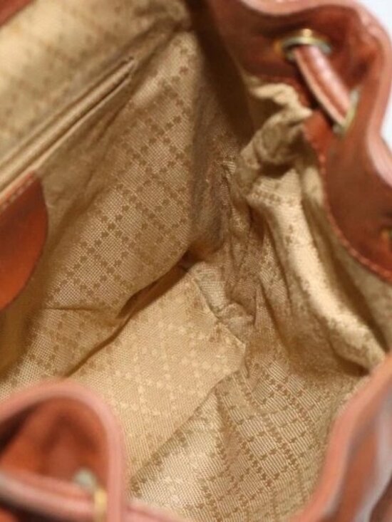 GUCCI Bamboo Backpack Leather Brown Gold 003 3444 0030 Auth bs35138 main image 5